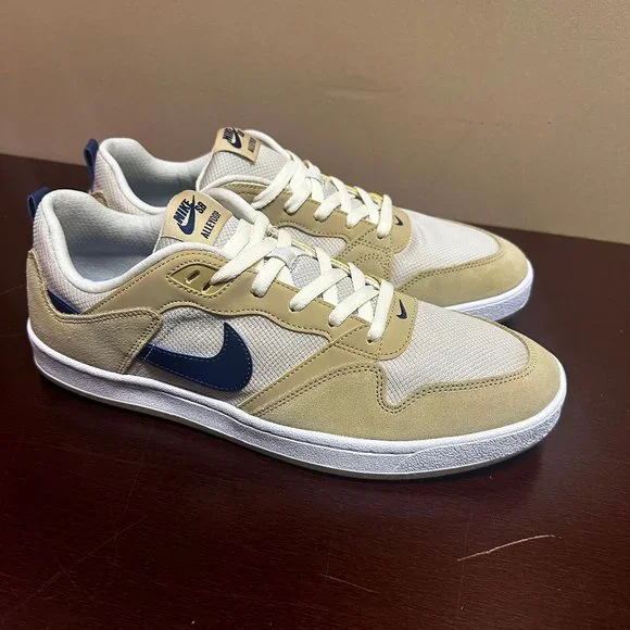 Nike Mens Gold Midnight Navy SB Alley Oop Club CJ0882 700 Low Top Sneaker  Shoes